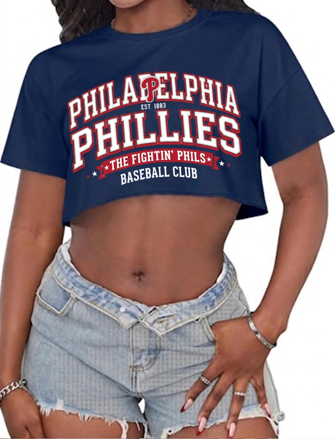 Phillies raw cut tee