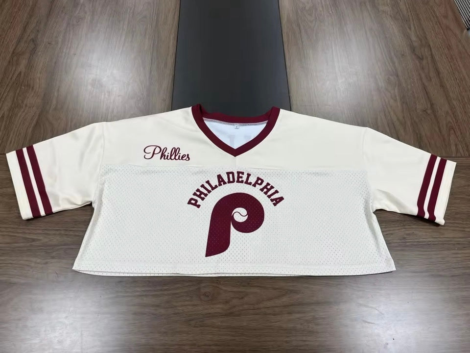 Phillies throwback crop jersey