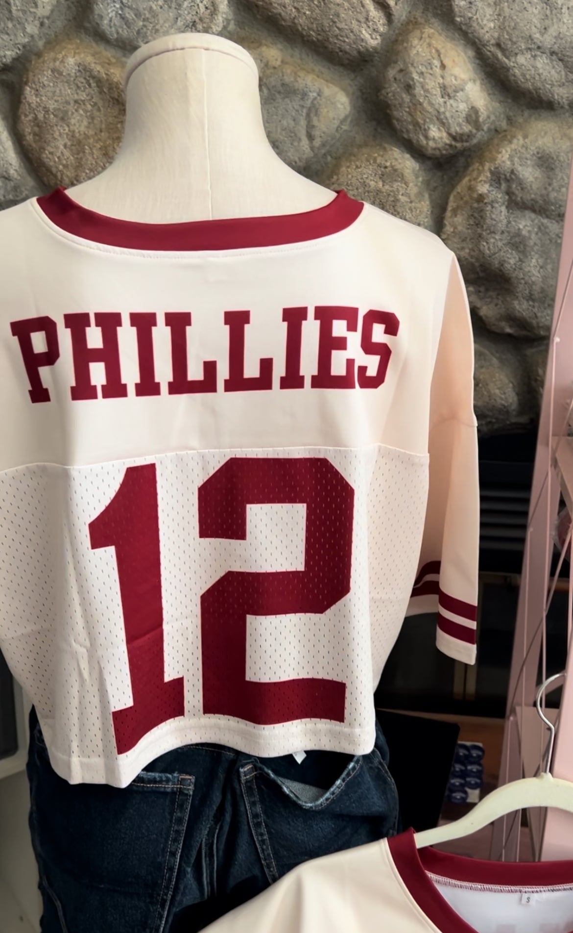 Phillies throwback crop jersey
